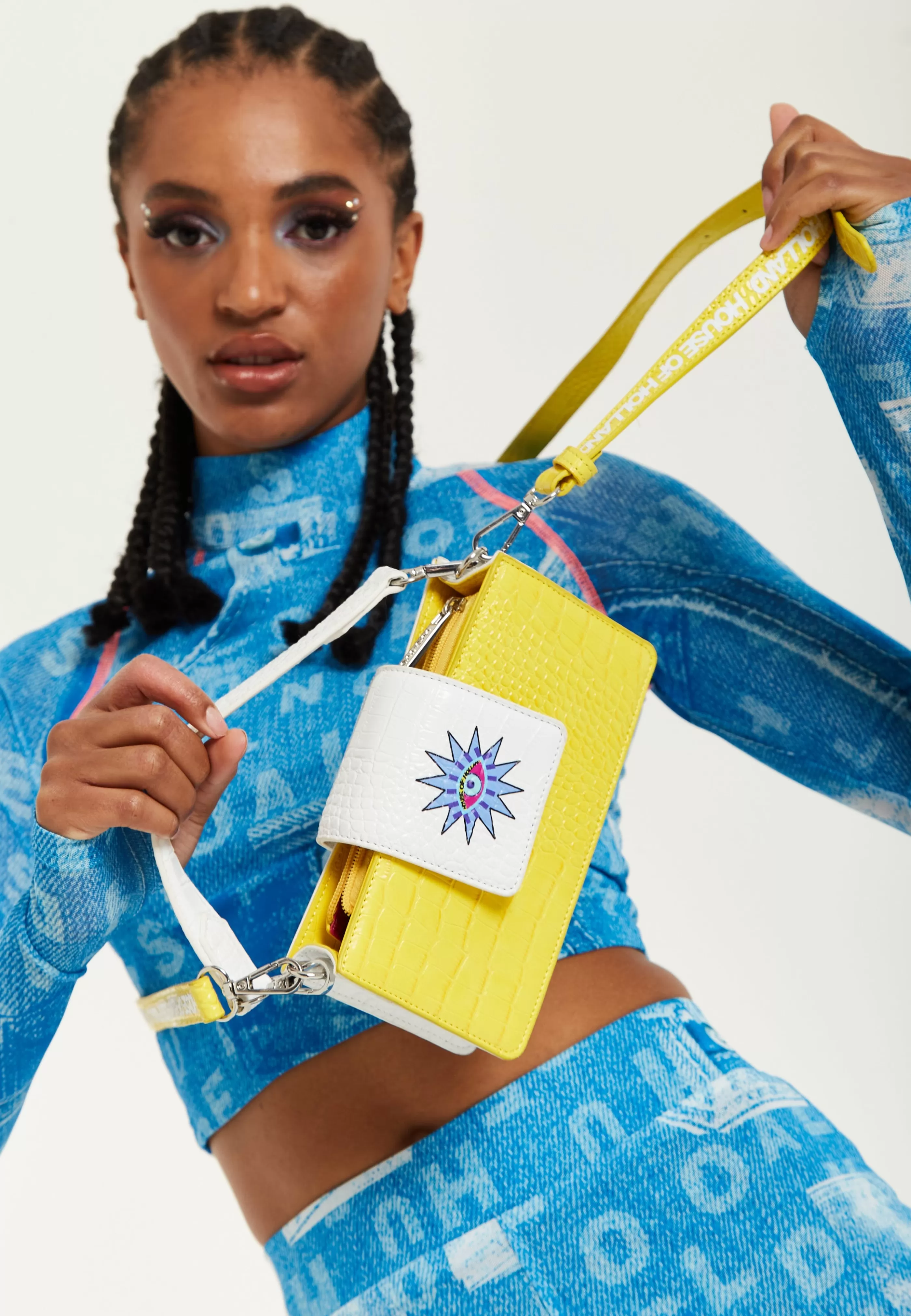 Outlet Small Crossbody Bag In And White With Printed Bags and Wallets | Bags and Wallets