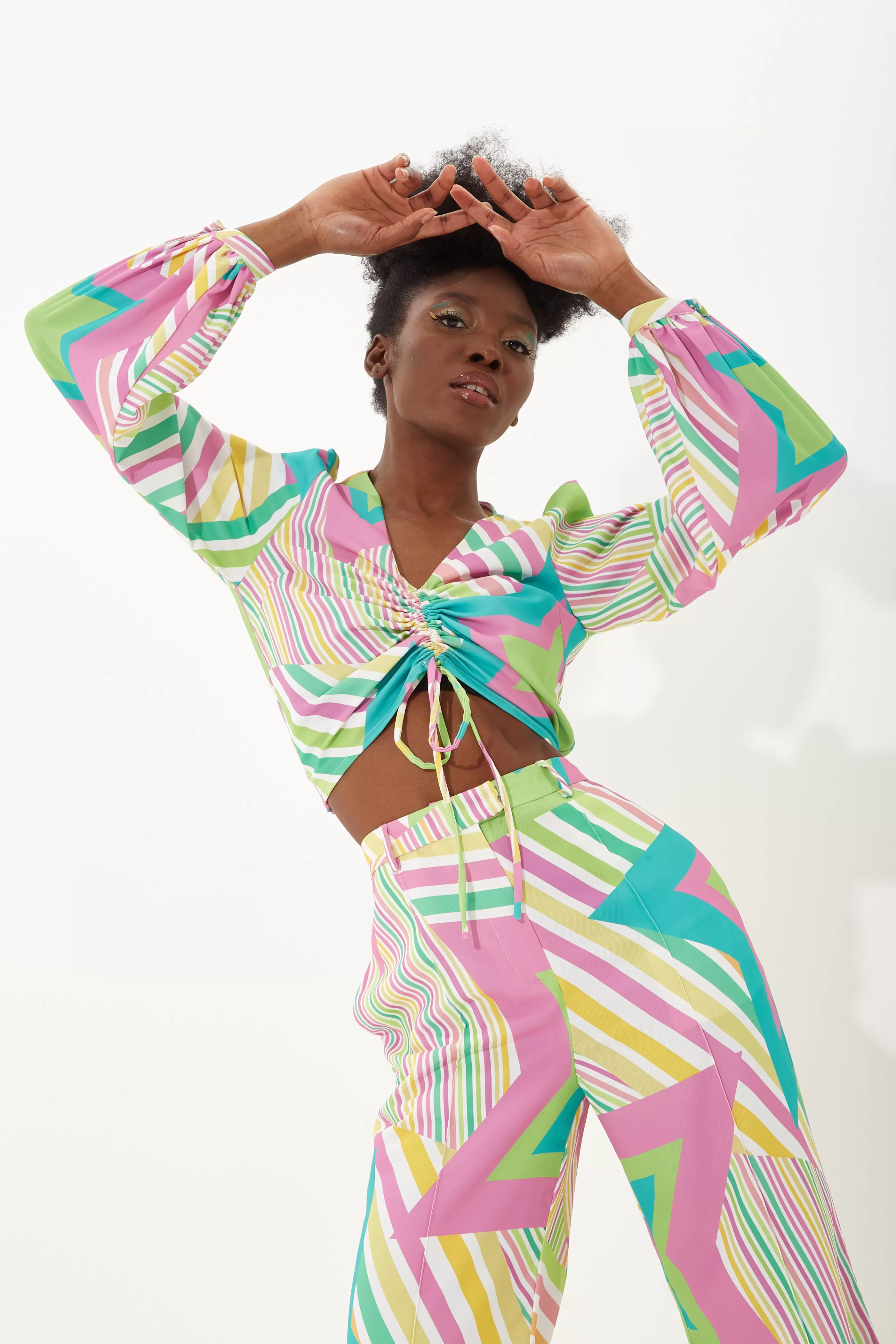 New Star Print Top With A Gathered Front Tops & T-shirts | Tops & T-shirts