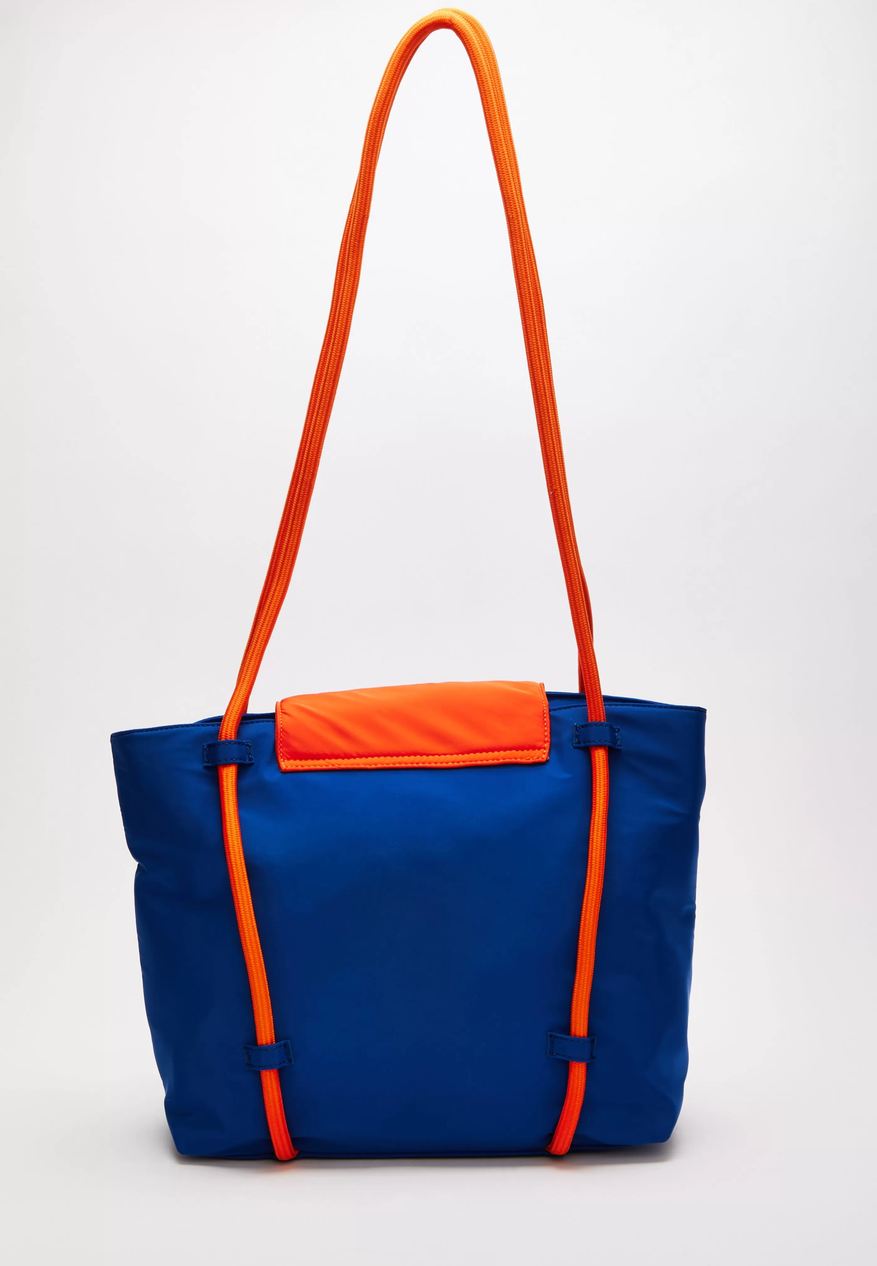 Shop Tote Bag With Quilted Logo In Orange And Royal Bags and Wallets | Bags and Wallets