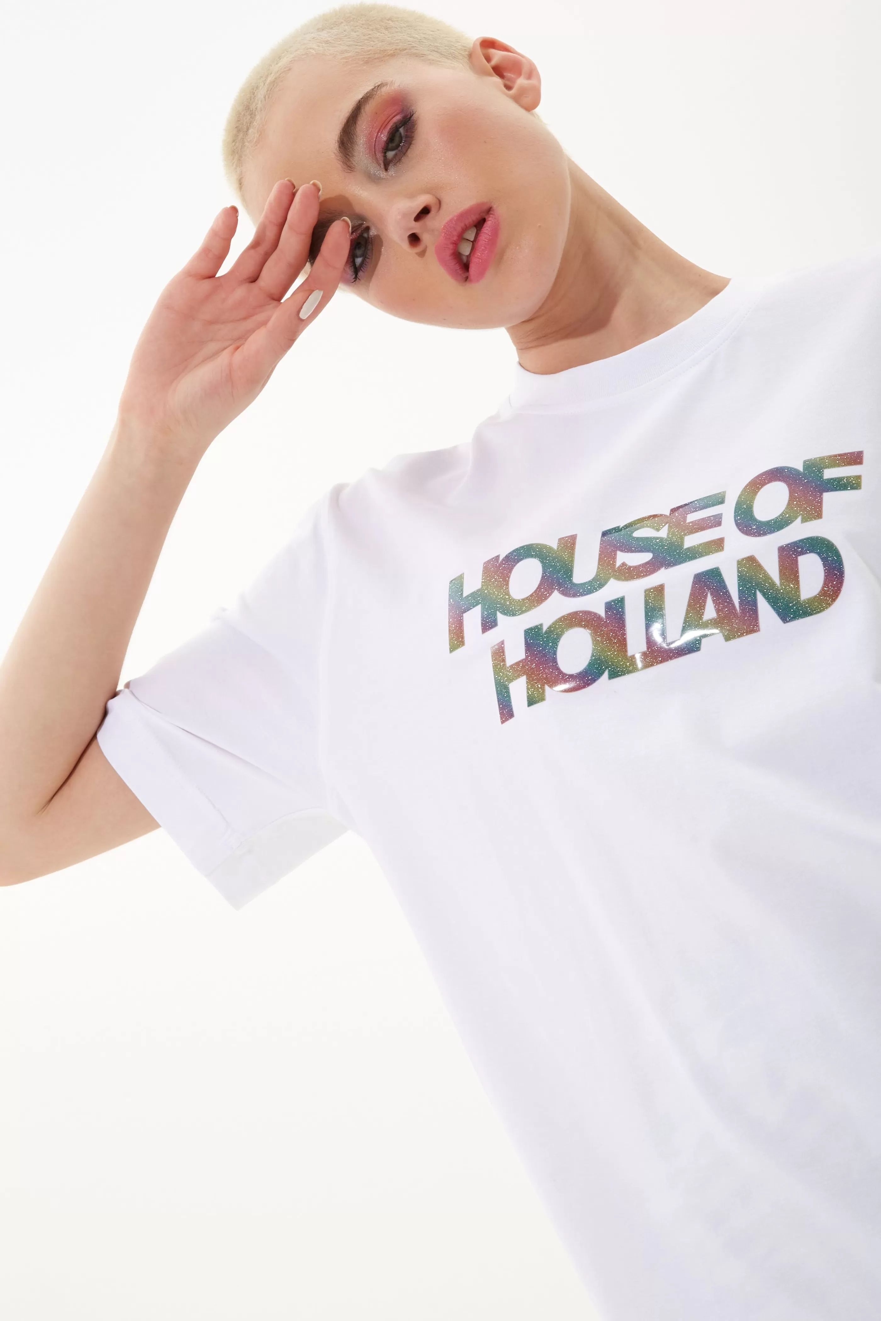 Store Unisex T-Shirt With Shimmer Rainbow Transfer Pr Tops & T-shirts | Tops & T-shirts