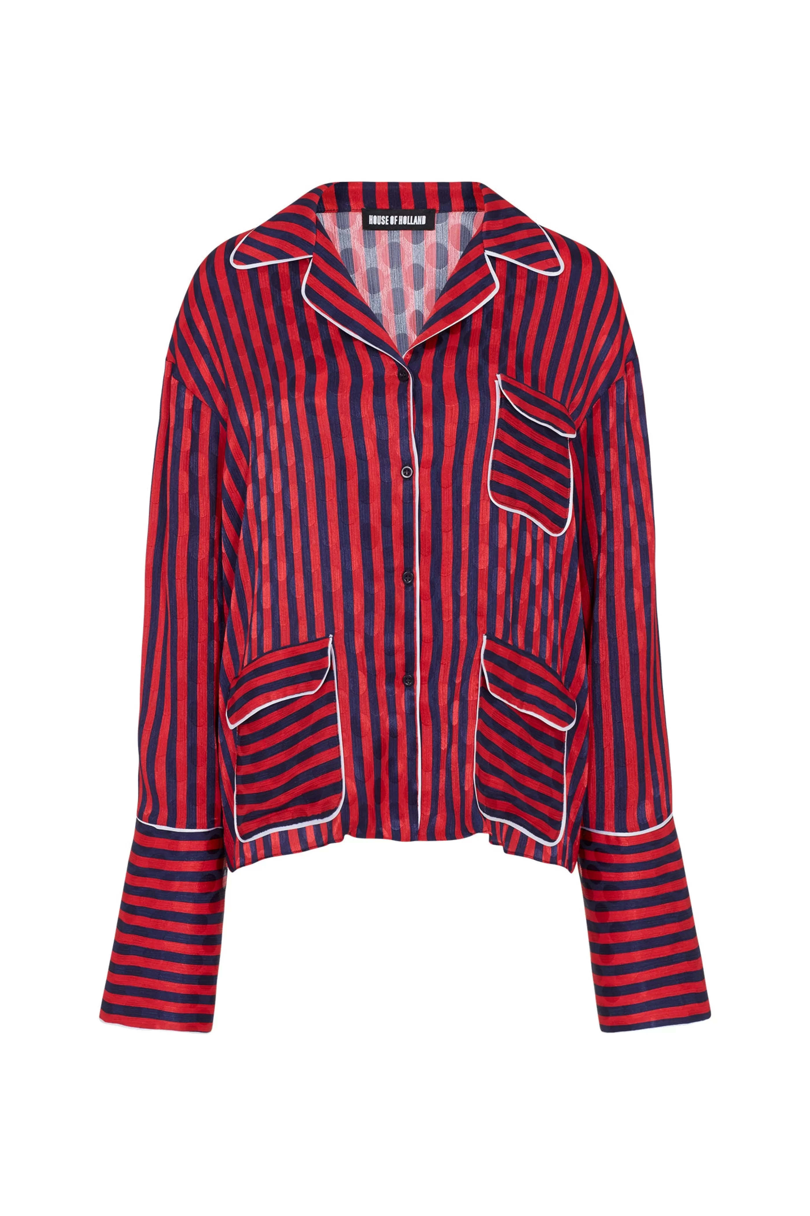 New & Navy Oversized Stripe Pyjama Style Shirt | Tops & T-shirts | Tops & T-shirts